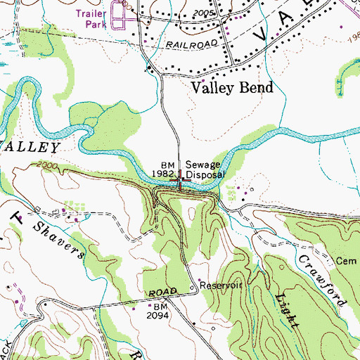 Topographic Map of Valley Bend Truss, WV