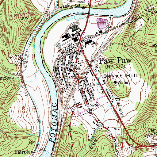 Topographic Map of PFC Ray W Stotler Memorial Bridge, WV
