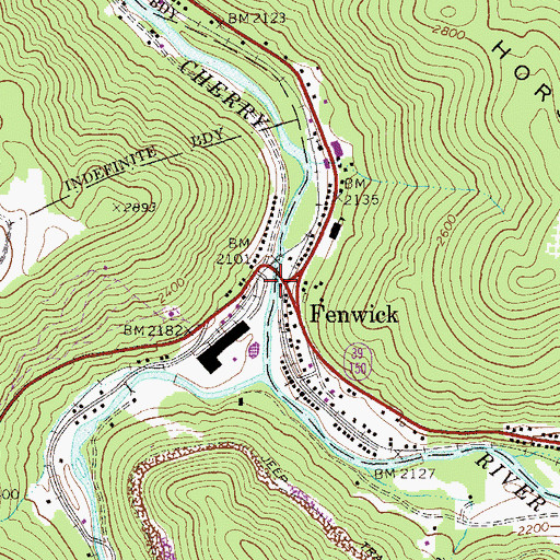 Topographic Map of Garrett Bragg Memorial Bridge, WV