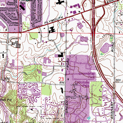 Topographic Map of Baxter Park, MI