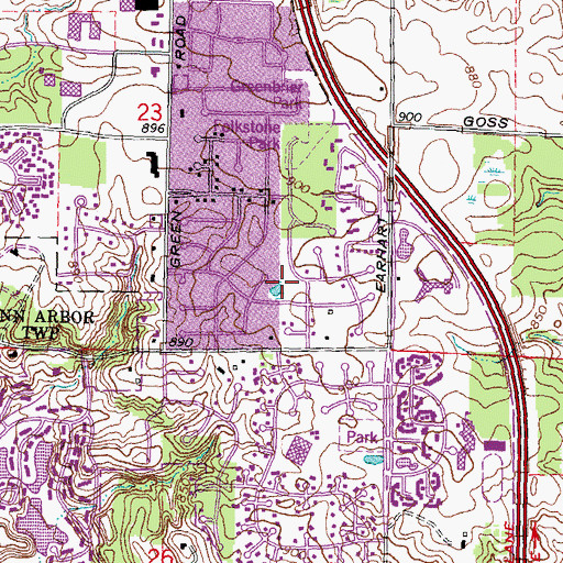 Topographic Map of Windemere Park, MI
