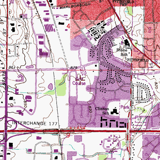 Topographic Map of Georgetown Country Club, MI