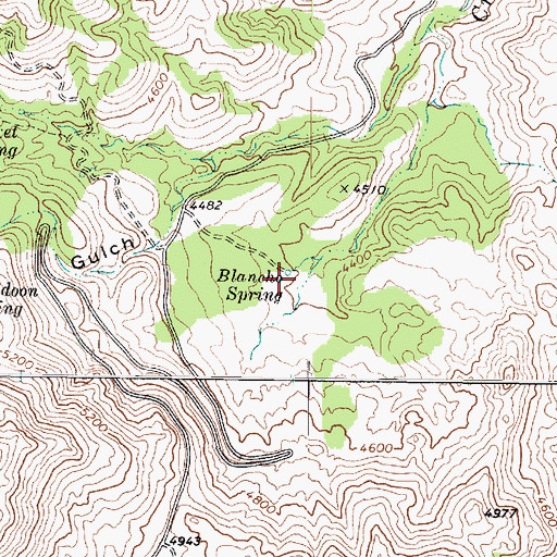 Topographic Map of Blancho Spring, AZ