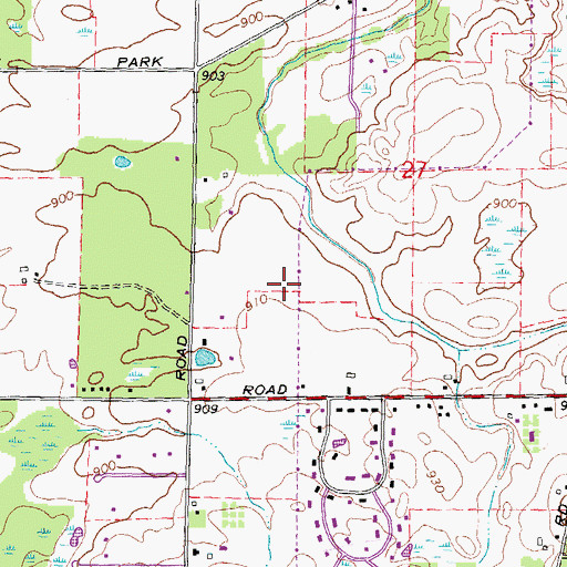 Topographic Map of Polo Fields Golf and Country Club, MI