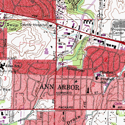 Topographic Map of Scheffler Park, MI