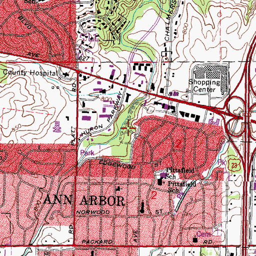 Topographic Map of Redbud Nature Area, MI