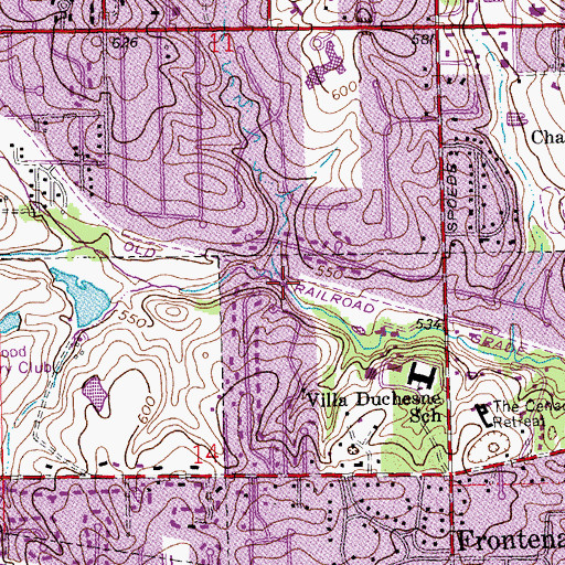Topographic Map of Windrush Creek, MO