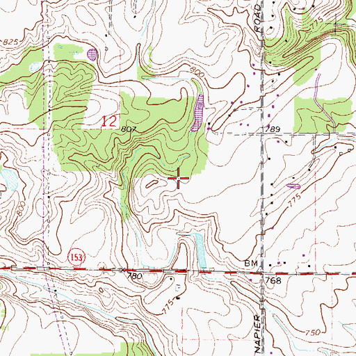 Topographic Map of Hickory Creek Golf Course, MI