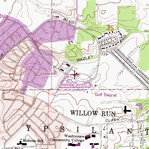Topographic Map of Genesis Christian Academy, MI