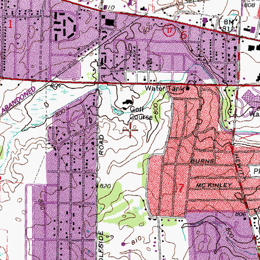 Topographic Map of Washtenaw Country Club, MI