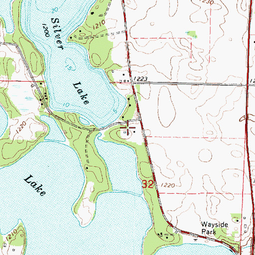 Topographic Map of Timberlake Orchards, MN