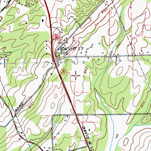 Topographic Map of Midway Drive-In, TN