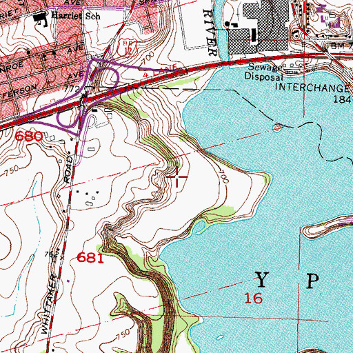 Topographic Map of Eagle Crest Golf Club, MI