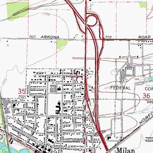 Topographic Map of Jehovah's Witnesses, MI