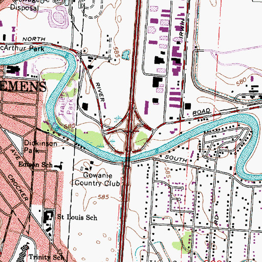 Topographic Map of Interchange 237, MI