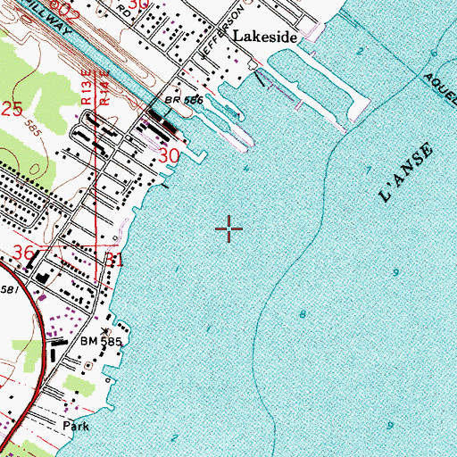 Topographic Map of Interchange 235, MI