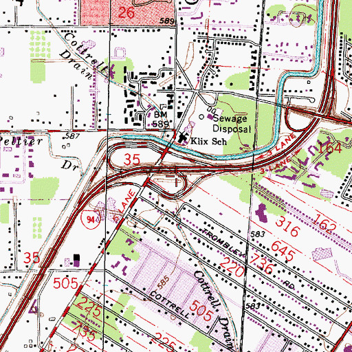 Topographic Map of Interchange 234B, MI
