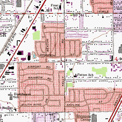 Topographic Map of Baumgartner House Historical Marker, MI