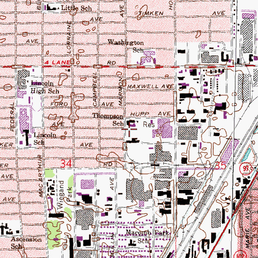 Topographic Map of Holcombe Beach Historical Marker, MI