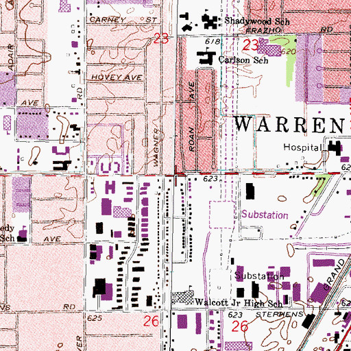 Topographic Map of John Theisen House Historical Marker, MI
