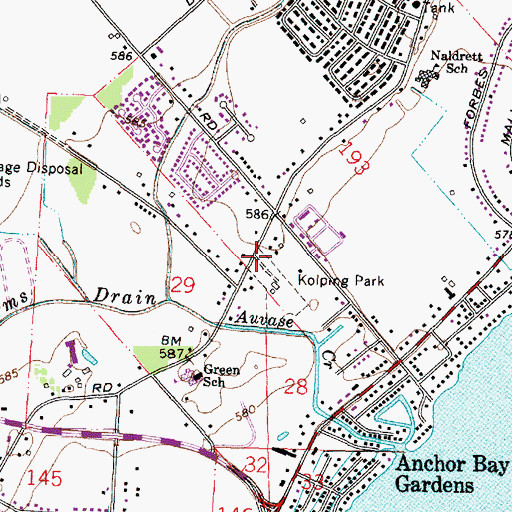 Topographic Map of Kolping Chapel Historical Marker, MI