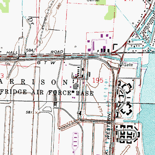 Topographic Map of Selfridge Field Historical Marker, MI