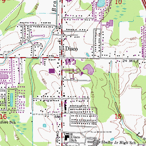Topographic Map of Shelby Fractional District Number One Schoolhouse Historical Marker, MI