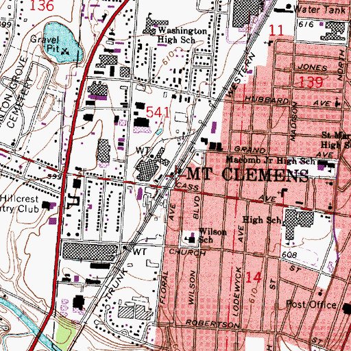 Topographic Map of Thomas Edison Historical Marker, MI