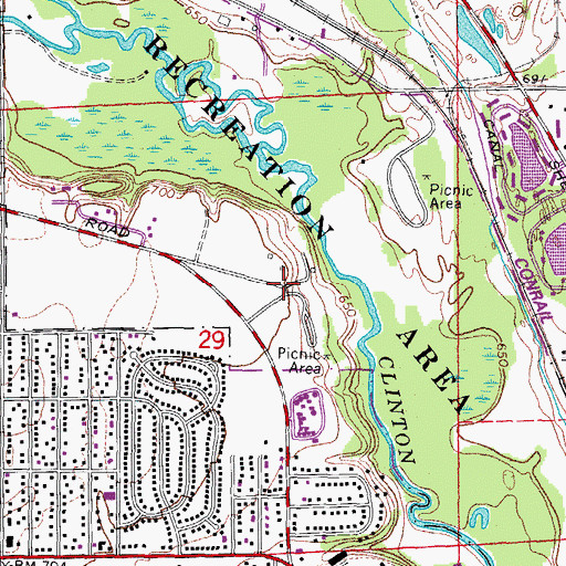 Topographic Map of Spring Hill Farm Historical Marker, MI