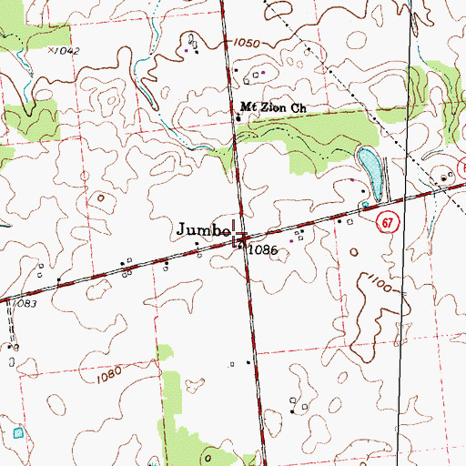 Topographic Map of Tip and Jo's Trailer Park, OH