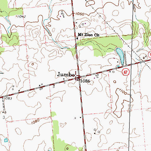 Topographic Map of Tip and Jo's Trailer Park, OH