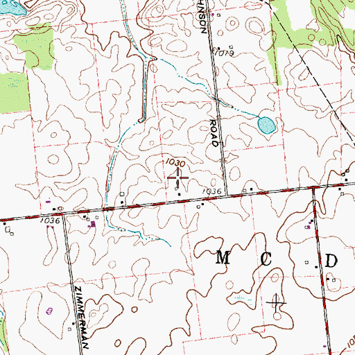 Topographic Map of Diamond D Ranch, OH