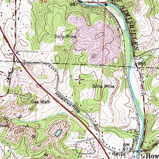 Topographic Map of Brenner Christmas Tree Farm, OH