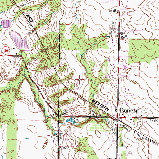 Topographic Map of Chronister Tree Farm, OH