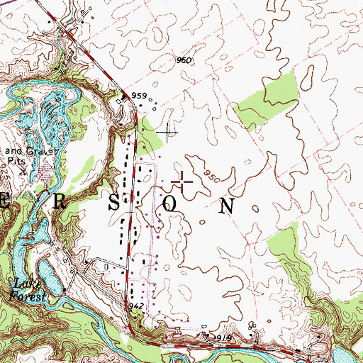 Topographic Map of Denes Tree Farm, OH