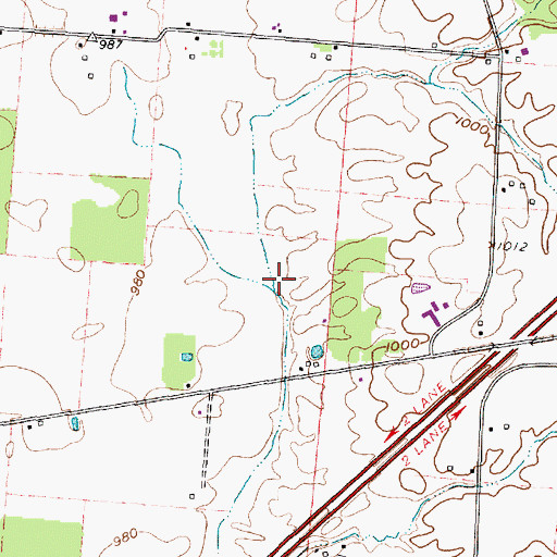 Topographic Map of Dale Tree Farm, OH