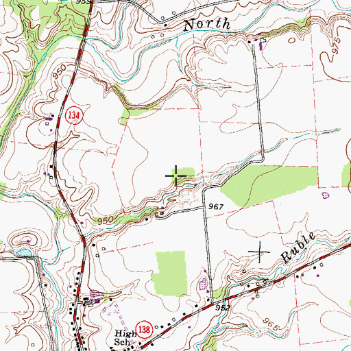 Topographic Map of Memory Lane Tree Farm, OH