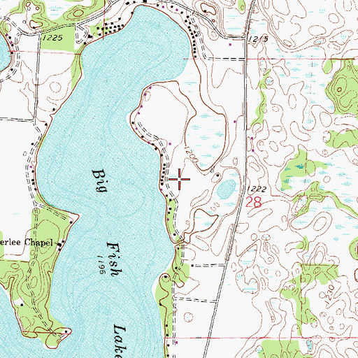 Topographic Map of Hidden Cove Orchard, MN