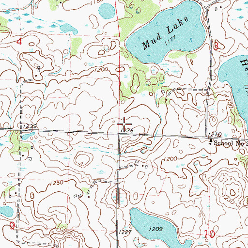 Topographic Map of Windmill Orchard, MN