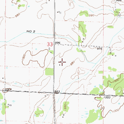 Topographic Map of Neumann Farms, MN