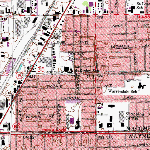 Topographic Map of Holy Apostolic Church, MI