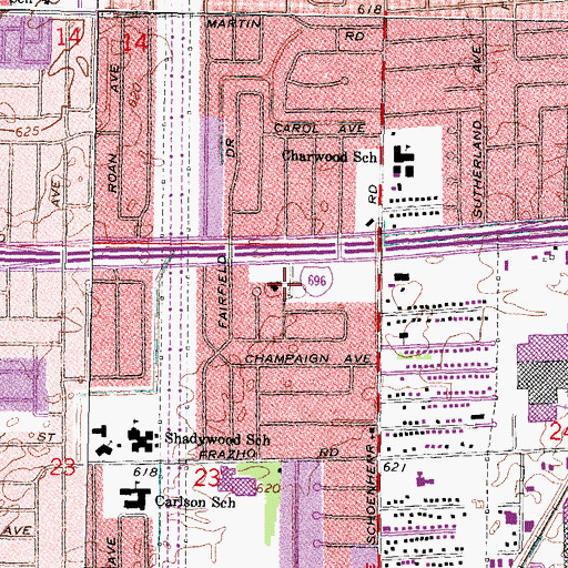 Topographic Map of Bethel Christian Church, MI