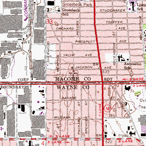 Topographic Map of Word of Truth Church of God, MI