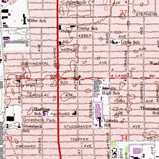 Topographic Map of Harvest Time Christian Church, MI