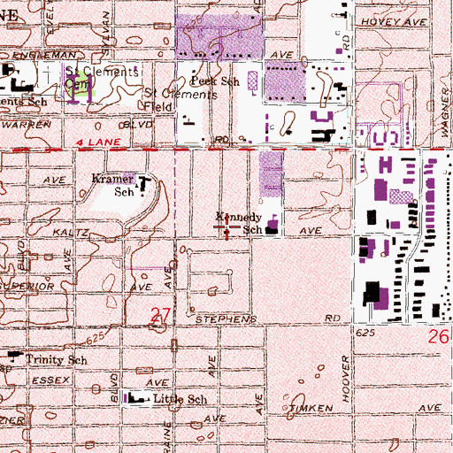 Topographic Map of Power of Faith Pentecostal Church, MI