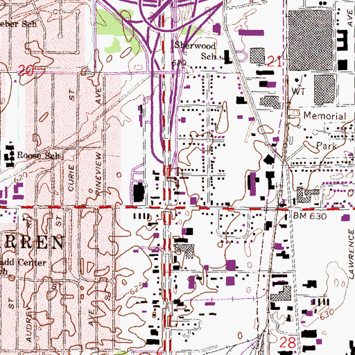 Topographic Map of Golgatha Romanian Baptist Church, MI