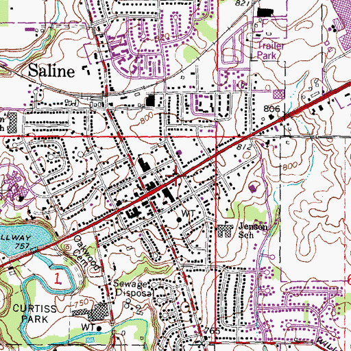 Topographic Map of Trinity Lutheran Church, MI