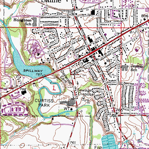 Topographic Map of New Life Tabernacle Church, MI