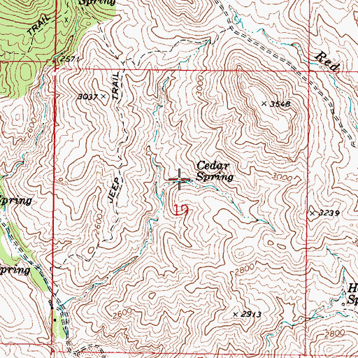 Topographic Map of Cedar Spring, AZ