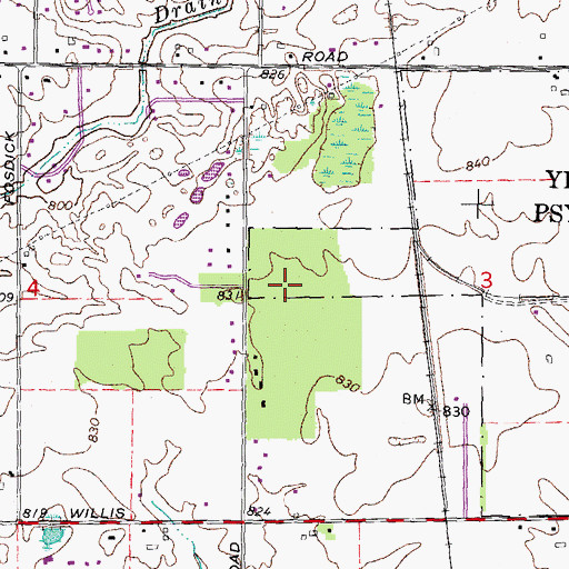 Topographic Map of Mary J McCann Park, MI